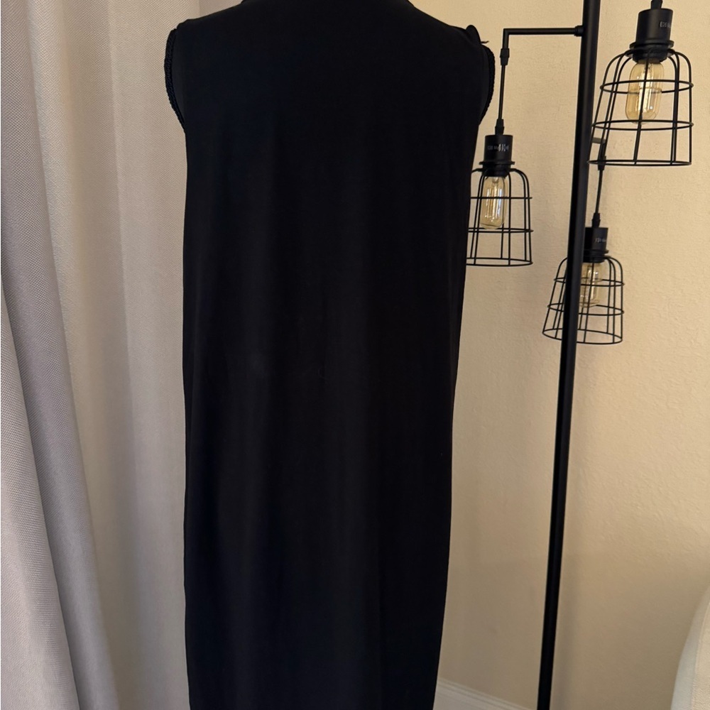 Eileen Fisher Long Jersey Tank Dress Black Size XS Sleeveless - Picture 5 of 6
